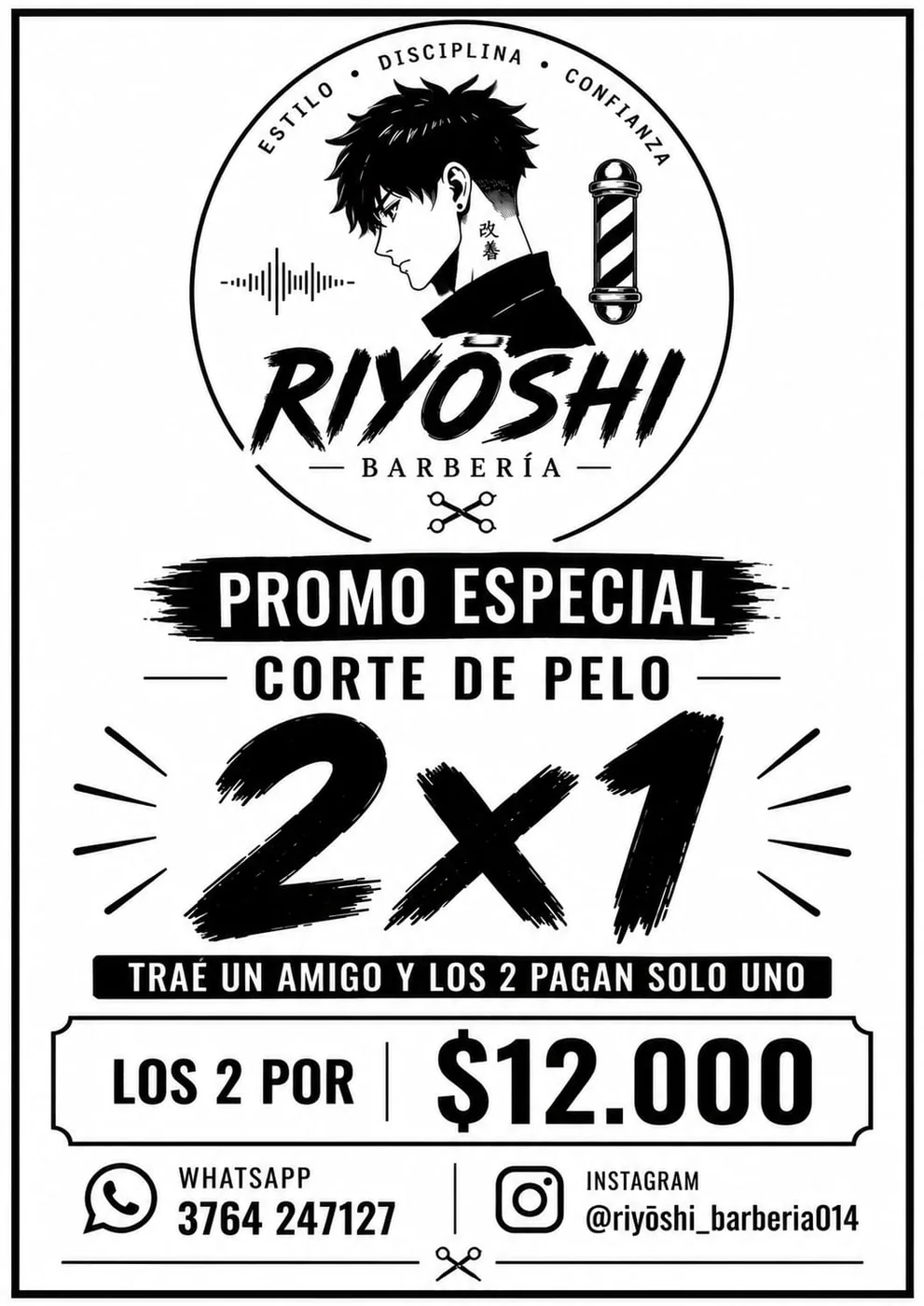 Afiche Promo Especial 2x1 Riyoshi